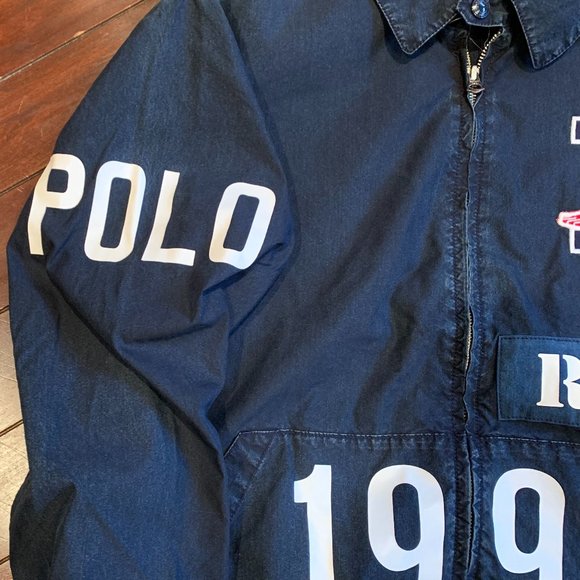 Polo Ralph Lauren Indigo Stadium Zip Track Jacket - Picture 4 of 8